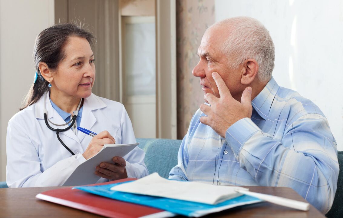 Consultation of the doctor with prostatitis